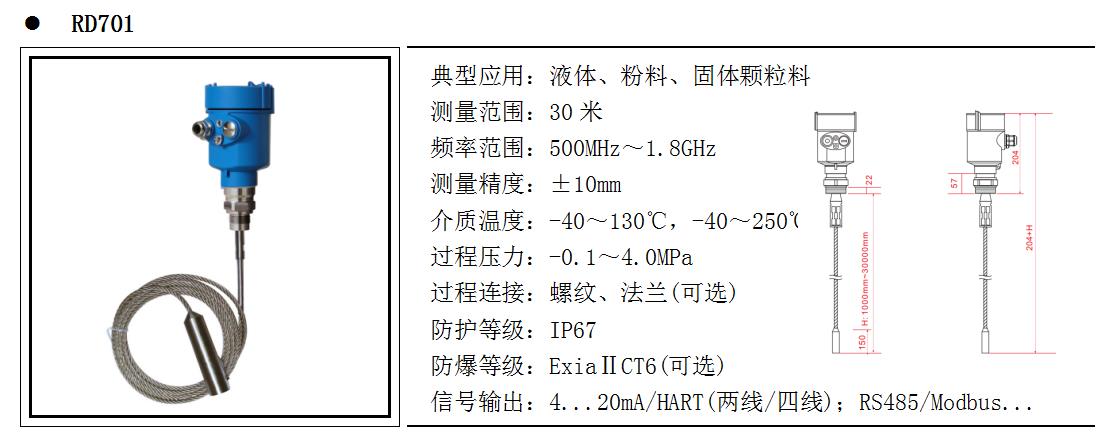 1.8G導(dǎo)波雷達物位計